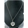 Image 1 : 925 STERLING SILVER HEART NECKLACE