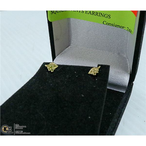 14K GOLD SPONGEBOB SQUAREPANTS EARRINGS