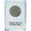 Image 1 : 1940 CANADIAN SILVER 1/2 DOLLAR, KING GEORGE VI