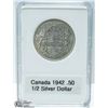 Image 1 : 1942 CANADIAN SILVER 1/2 DOLLAR, KING GEORGE VI
