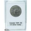 Image 1 : 1944 CANADIAN SILVER 1/2 DOLLAR,  KING GEORGE VI
