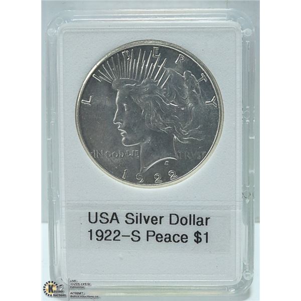USA 1922-S SILVER DOLLAR 90% SILVER