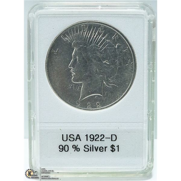 USA 1922-D SILVER DOLLAR 90% SILVER