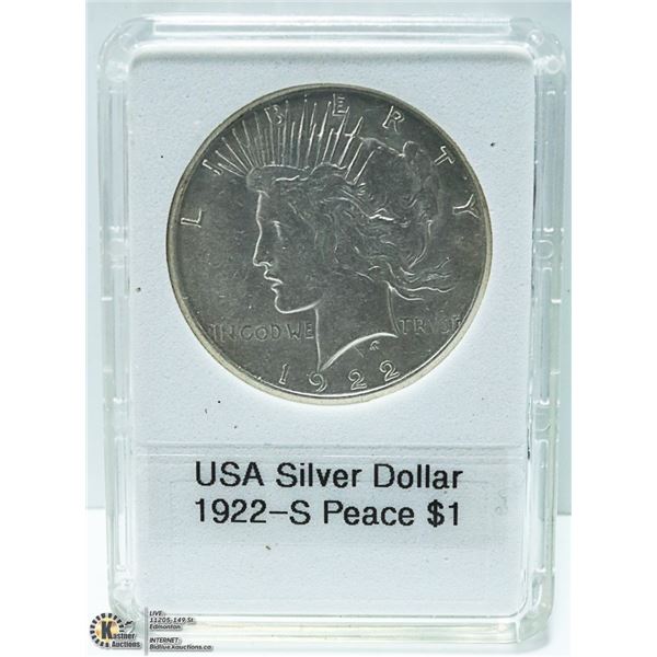 USA 1922-S SILVER DOLLAR 90% SILVER UNCIRCULATED