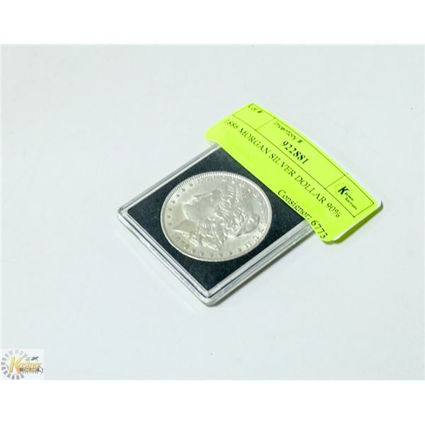 1886 MORGAN SILVER DOLLAR 90%