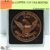 Image 1 : .999 FINE COPPER 1OZ USA ROUND