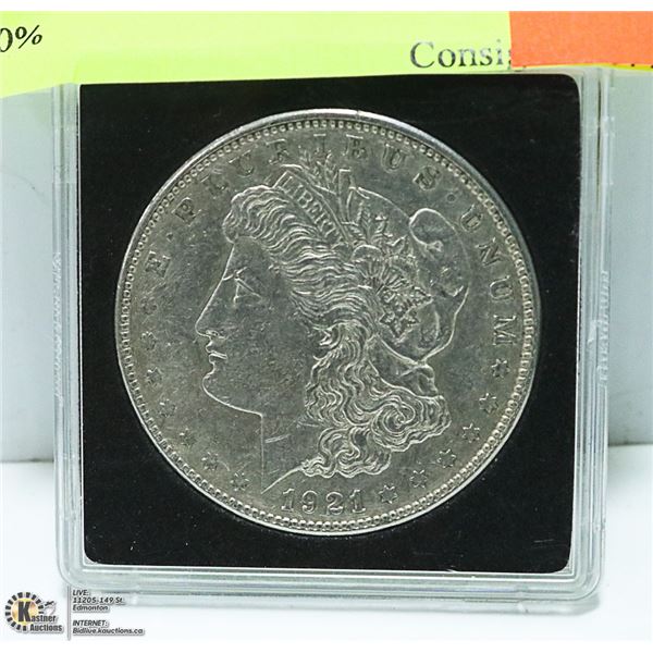 1921 D MORGAN SILVER DOLLAR 90%