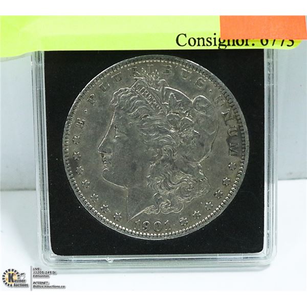 1901 MORGAN SILVER DOLLAR 90%
