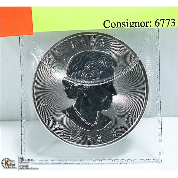 .999 1OZ FINE SILVER 2020 5 DOLLARS
