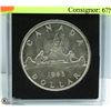 Image 1 : MINT 1963 CANADIAN  SILVER DOLLAR 80%