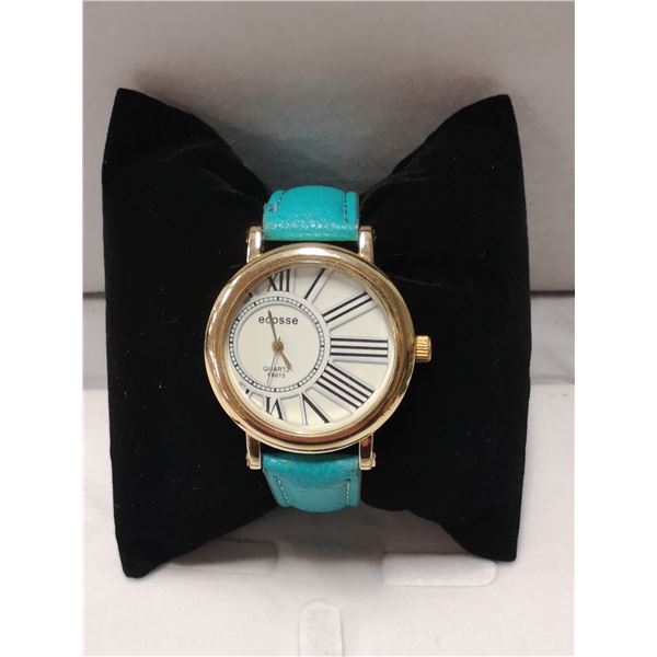 WOMENS ESTATE ECOSSE QUARTZ WATCH. GOLD TONE