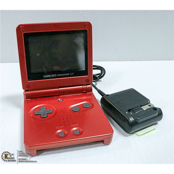 RED NINTENDO GAMEBOY ADVANCE SP COMES WITH CHARGER