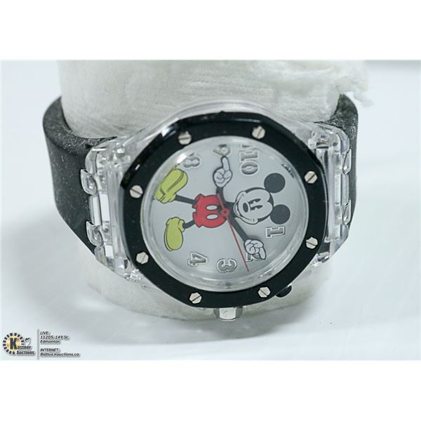 MICKEY MOUSE WATCH BLACK STRAP