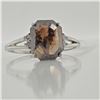 Image 1 : 17) 10 KARAT WHITE GOLD BROWN DIAMOND RING