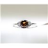 Image 1 : 50) PLATINUM BROWN DIAMOND RING.