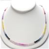 Image 1 : 4)  STRAND OF FANCY COLOURED SAPPHIRE BEADS