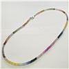 Image 3 : 4)  STRAND OF FANCY COLOURED SAPPHIRE BEADS