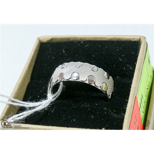 NEW. MENS 925 SILVER RING. 8.5 GRAMS. SIZE 12.