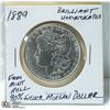 Image 1 : 1889 UNCIRCULATED 90% SILVER MORGAN DOLLAR FROM