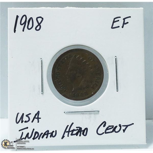 1908 USA INDIAN HEAD CENT