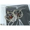 Image 1 : NEW. 925 SILVER SET WITH ROUND AMBER. 7.5 GRAMS