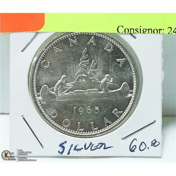 1965 SILVER $1 PIECE