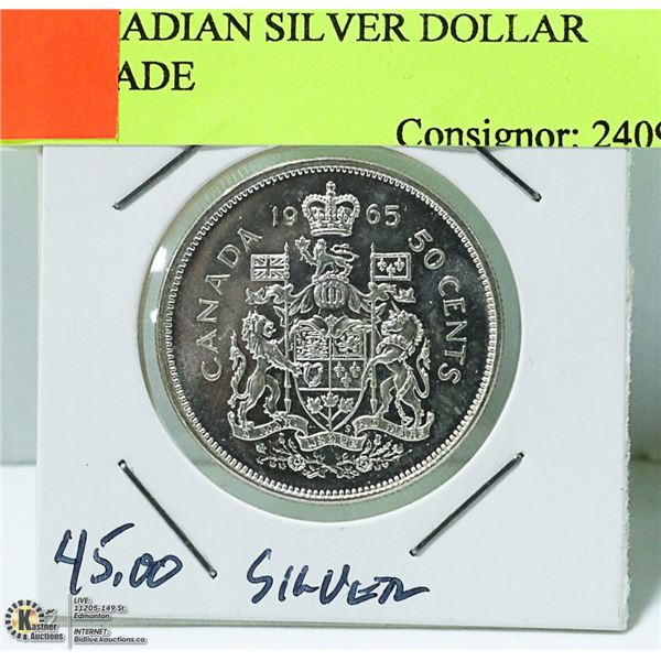 1965 CANADIAN 50 CENTS HIGH GRADE