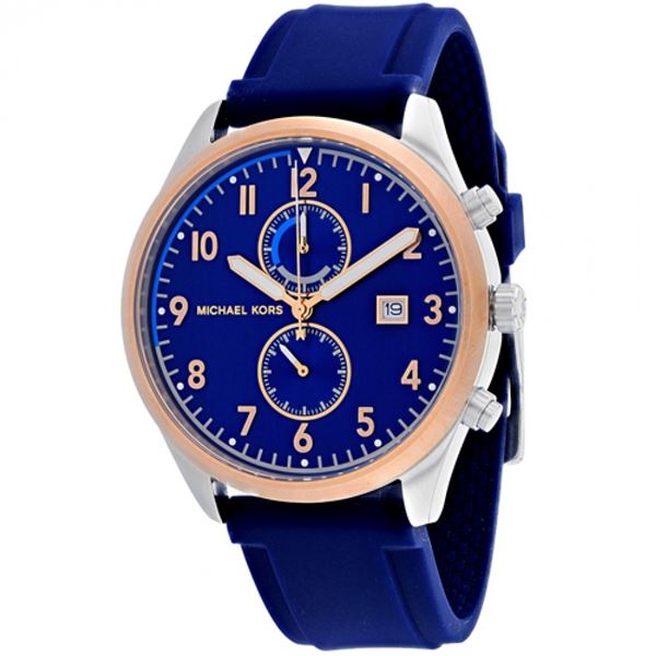 NEW MICHAEL KORS BLUE DIAL 43MM MSRP $333