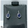 Image 1 : NEW. OVAL SAPPHIRE 4X6MM. SET IN SILVER. 0.7