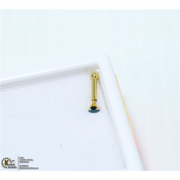 NEW. HAND MADE NOSE STUD. 2.83 MM BLACK