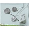 Image 1 : NEW 3 PIECE SILVER EARRING AND PENDANT SET. 238