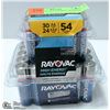 Image 1 : 54 RAYOVAC BATTERIES 30 AA 24 AAA