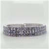 Image 1 : 18)  STERLING SILVER TANZANITE BRACELET
