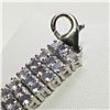 Image 2 : 18)  STERLING SILVER TANZANITE BRACELET