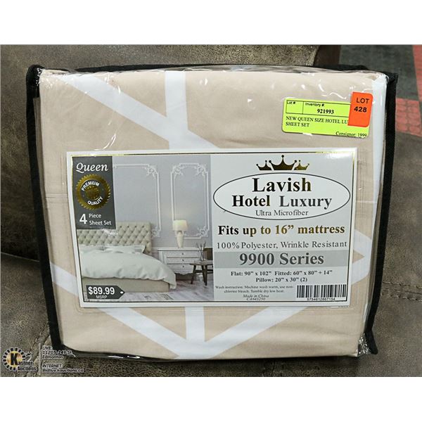 NEW QUEEN SIZE HOTEL LUXURY SHEET SET
