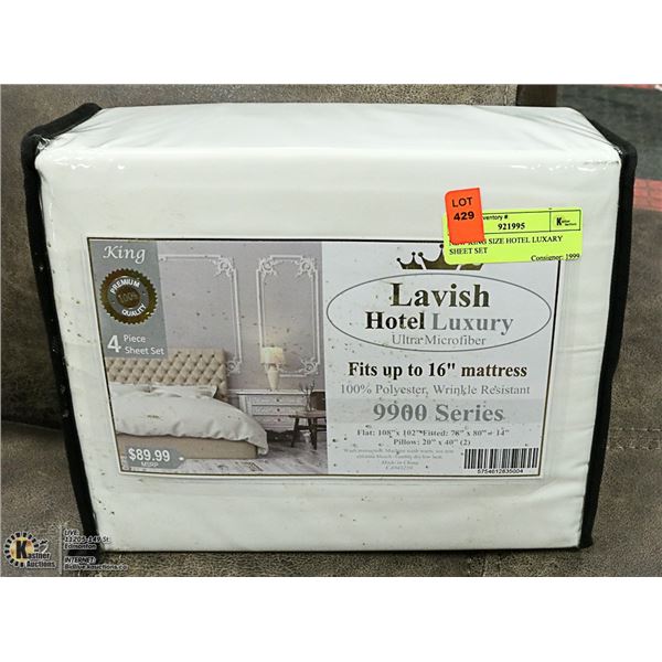 NEW KING SIZE HOTEL LUXURY SHEET SET