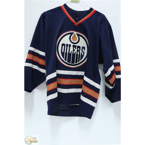 OILERS JERSEY NHL COPPER NAVY ADULT MEDIUM