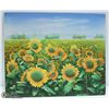 Image 1 : OIL BOARD SUNFLOWER PICTURE, 24 X 20