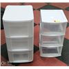Image 1 : PAIR OF STORAGE CARTS WITH 3 DRAWERS