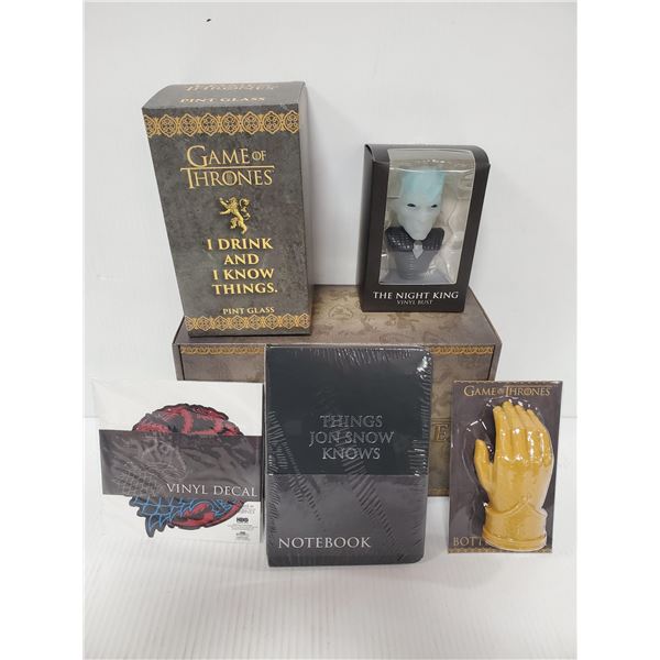LOT W/ 2 BOXES WITH GAME OF THRONES COLLECTIBLES