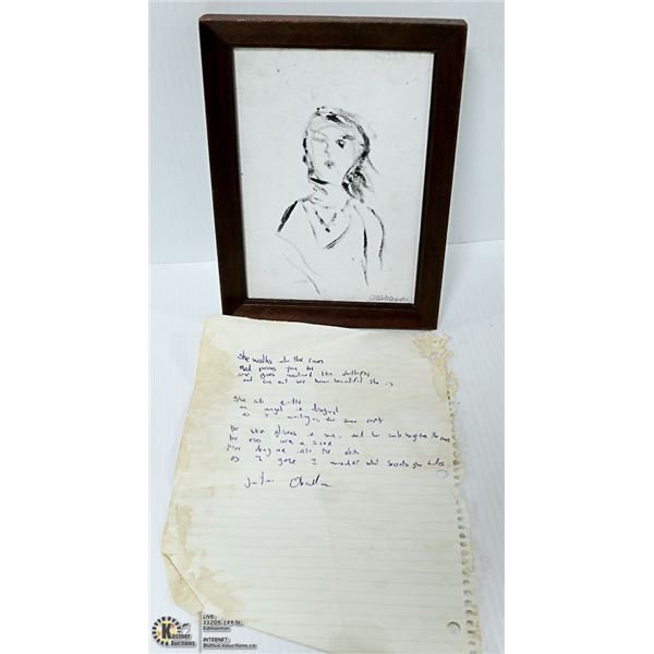 ORIGINAL JUSTIN OBRADOVIC PORTRAIT OF KRISTINA  &