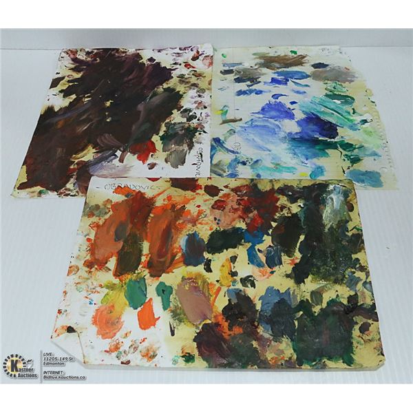 LOT OF 3 JUSTIN OBRADOVIC ORIGINALS, WELL KNOWN