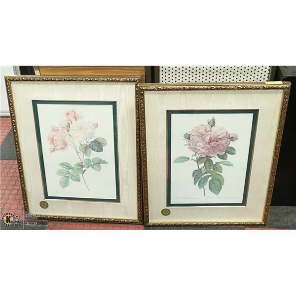 PAIR OF VINTAGE ROSE PICTURES