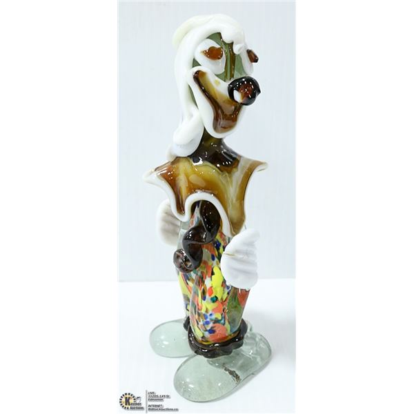 ONE OF A KIND BLOWN GLASS CLOWN