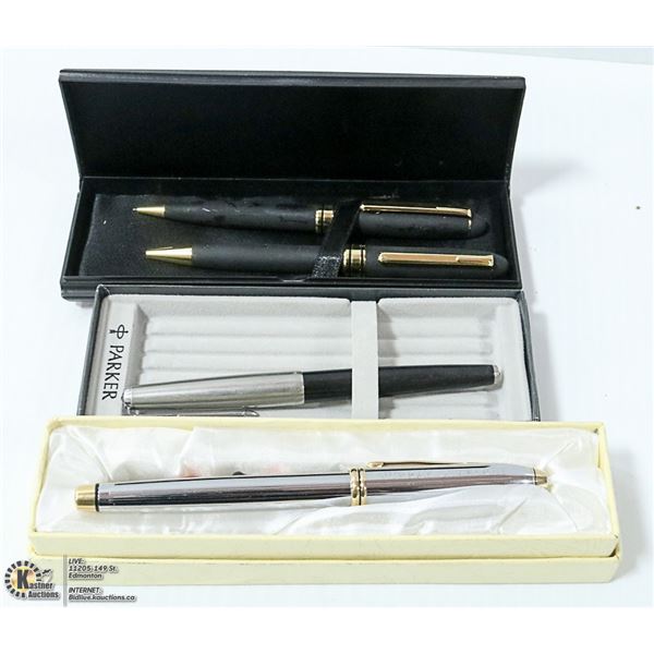 VINTAGE CROSS  PEN IN SILVER COLOR CASING AND TWO