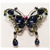 Image 1 : BUTTERFLY RHINESTONE BROOCH WITH DANGLY TAILS