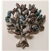 Image 1 : RHINESTONE TREE OF LIFE BROOCH