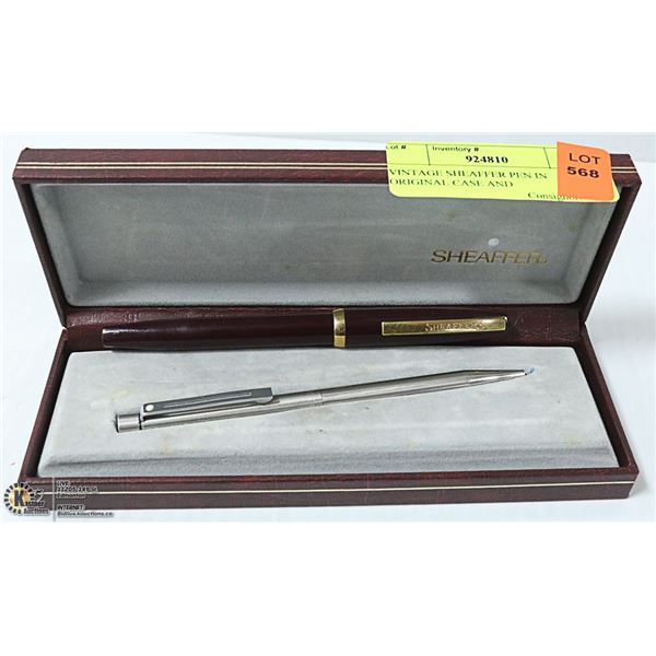 VINTAGE SHEAFFER PEN IN ORIGINAL CASE AND