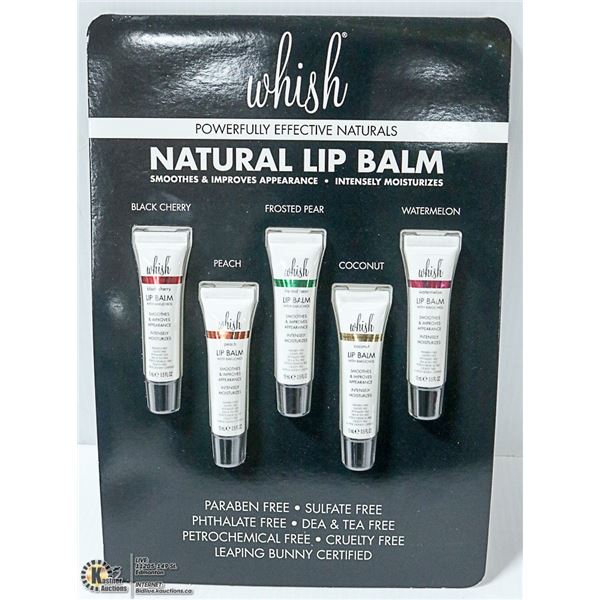 WHISH NATURAL LIP BALM 5 PACK