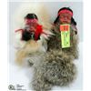 Image 1 : PAIR OF  INUIT/NATIVE DOLLS WITH REAL FUR HIDE